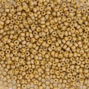 Miyuki rocailles Perlen 15/0 - Opaque matte ab glazed honey bee brown 15-4693